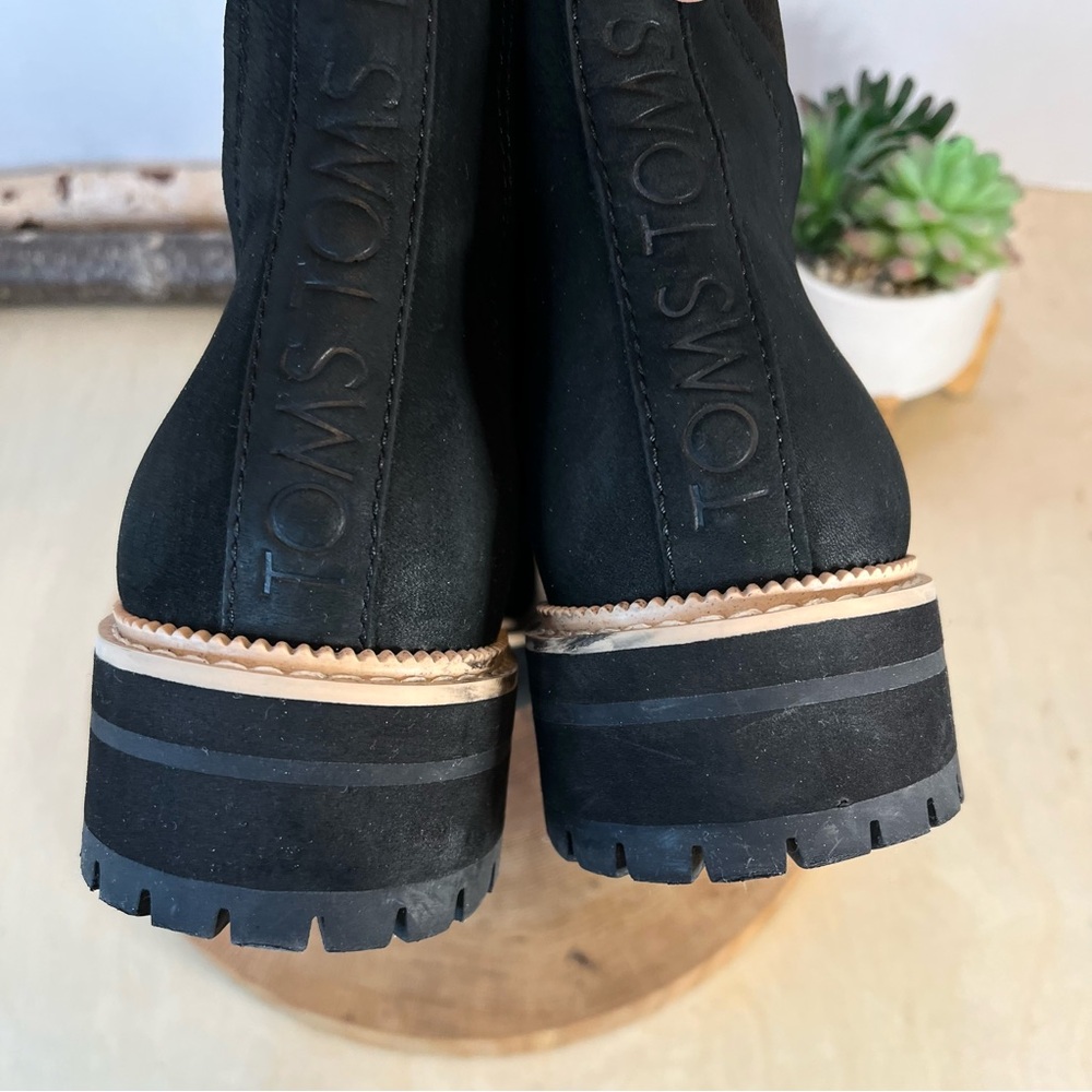 TOMS | Dakota Water Resistant Leather Lugged Chelsea Boots Size 8.5 - Picture 14 of 16